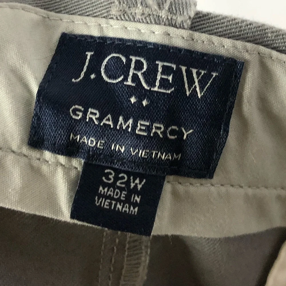 J. Crew Gramercy Light Gray Chino Shorts 32